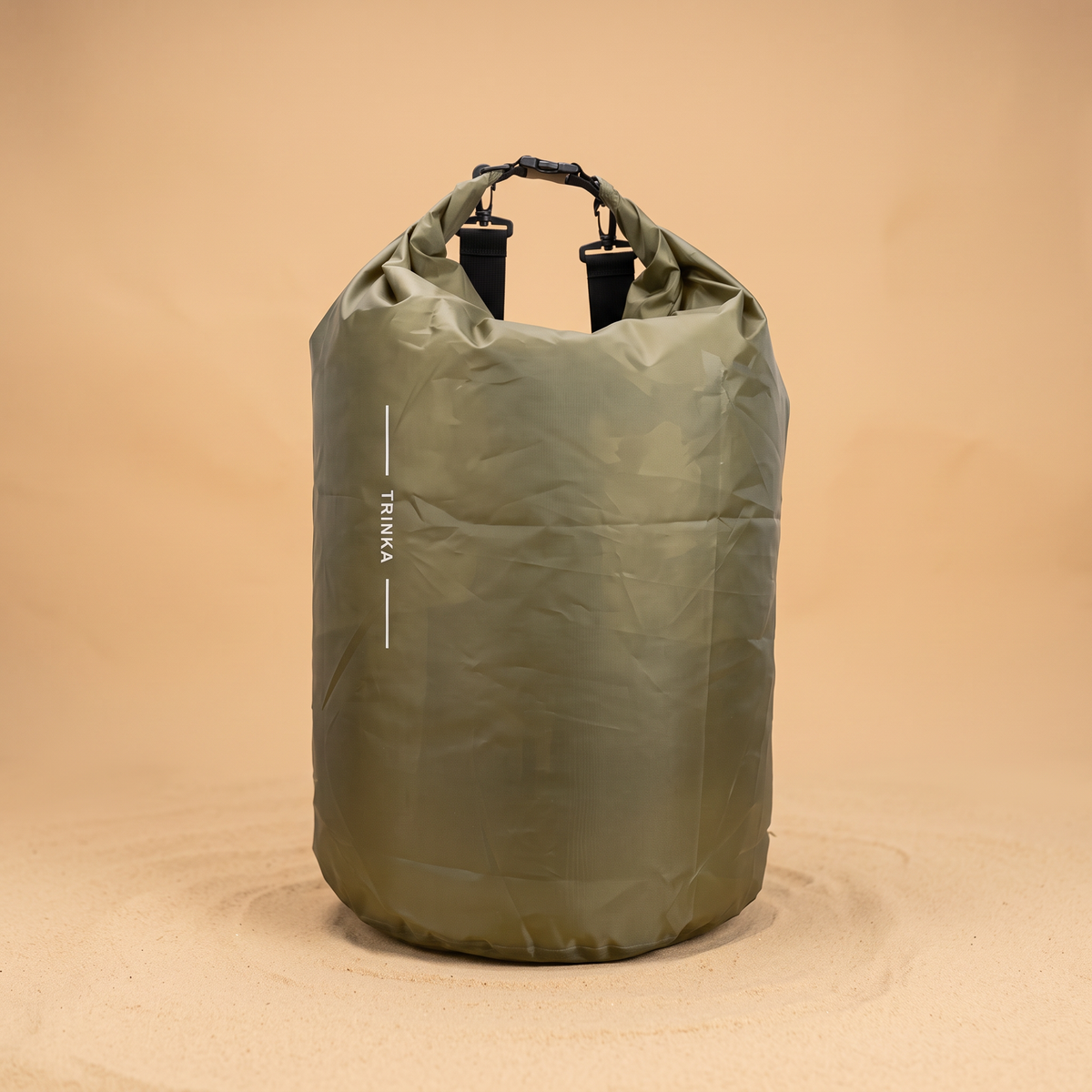 The Overlander Roll-Top Dry Bag 40L, olive green