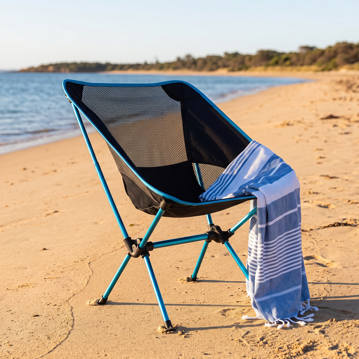 Moon chair on the beach