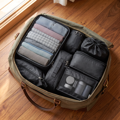 Cubes packed in a duffel