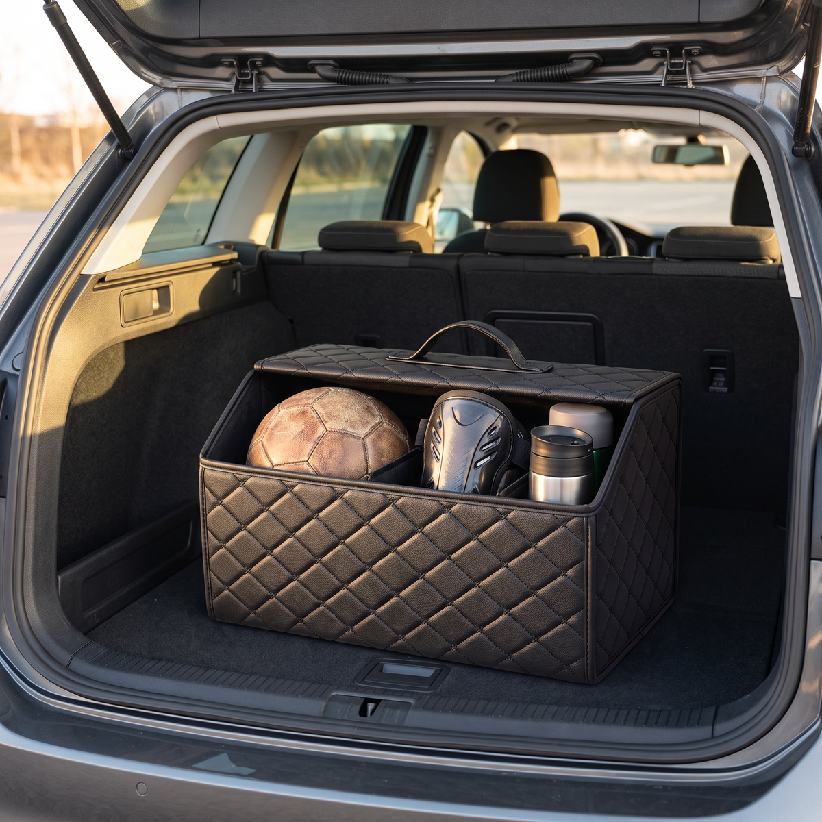 Boot organiser with sports gear